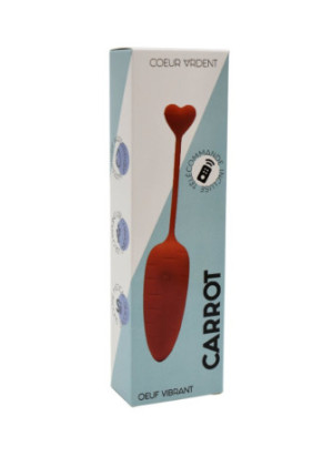 CARROT, Un Œuf vibrant avec télécommande, couleur et forme "Carotte" en silicone médical - BQ134ORA